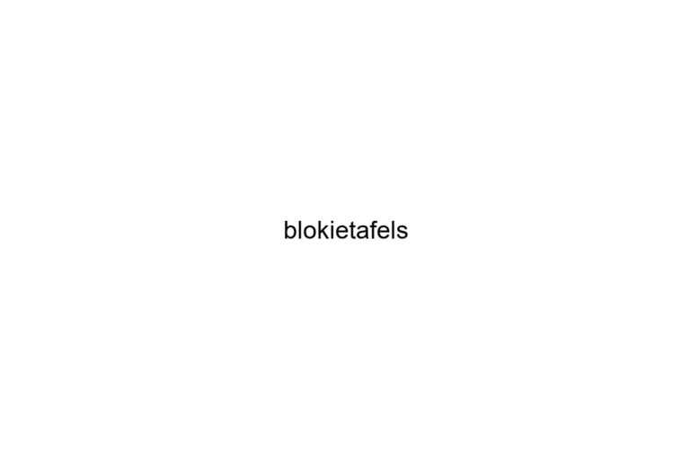 blokietafels