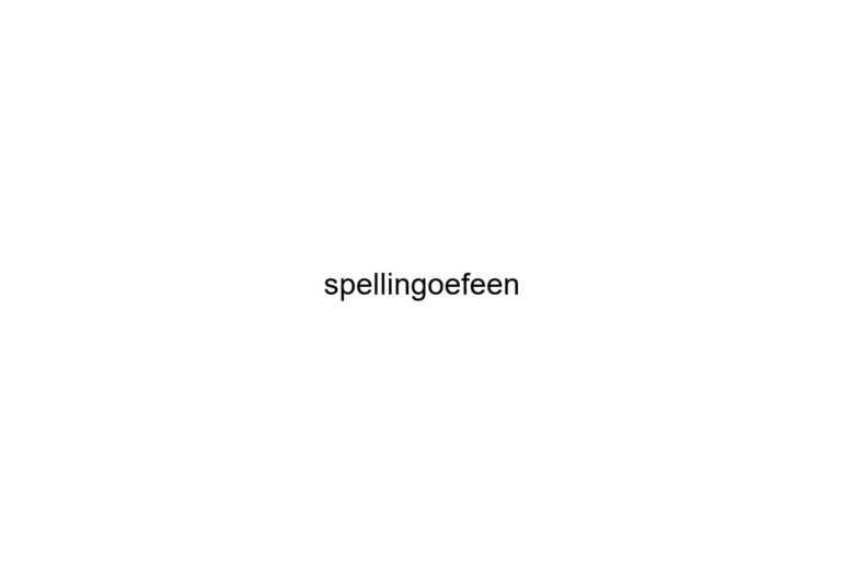 spellingoefeen