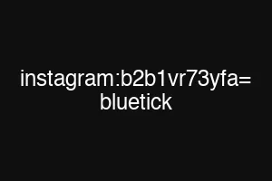 instagram:b2b1vr73yfa= bluetick