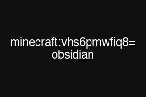 minecraft:vhs6pmwfiq8= obsidian
